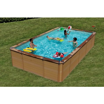 Piscine Azteck hors-sol rectangle 5.60 x 4.05 m 