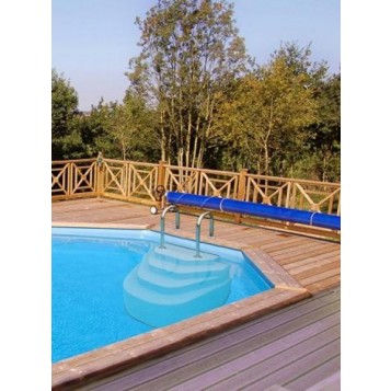 Escalier piscine Athena 1.2m, hauteur 100cm