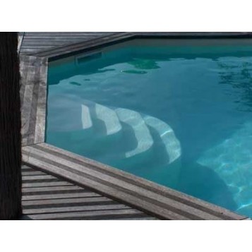 Escalier piscine Athena 1.38m, hauteur 120cm