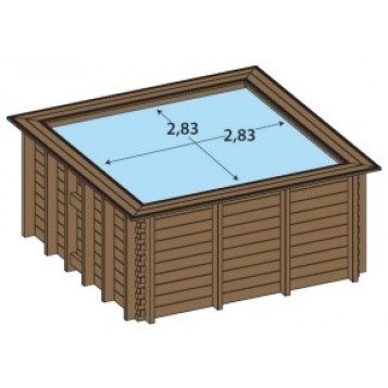 Piscine bois enterrée Maeva 3x3m