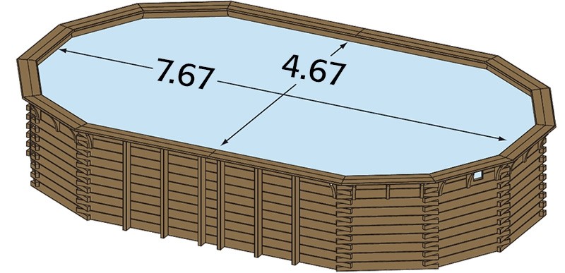 piscine en bois hors sol maeva 700 avec escalier sous liner