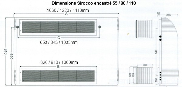 Deshumidificateur Zodiac Sirocco 110 Encastrable