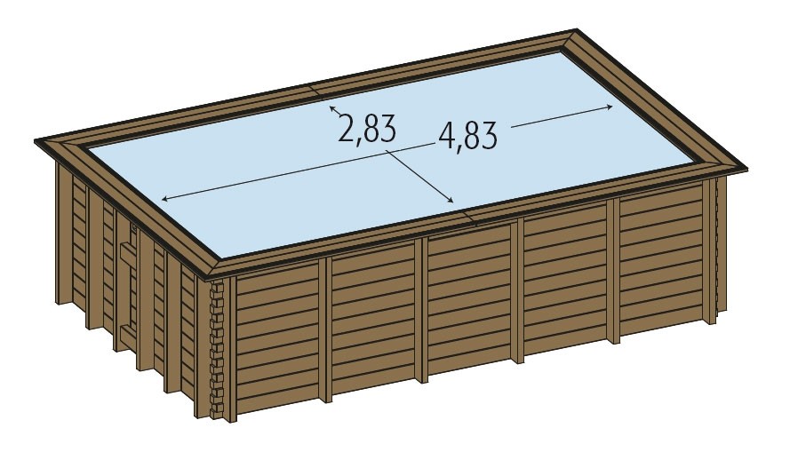 Piscine Bois Enterrée Maeva 5x3m