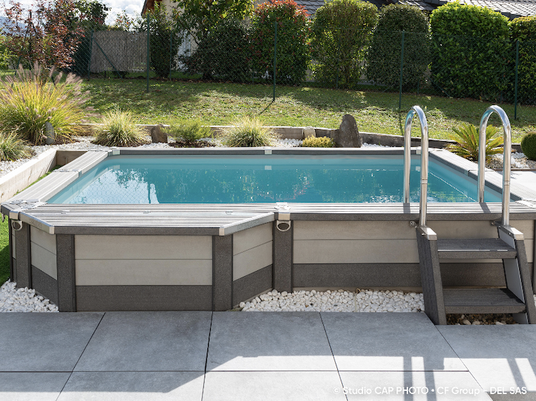 Piscine Azteck rectangle semi-enterrée x m