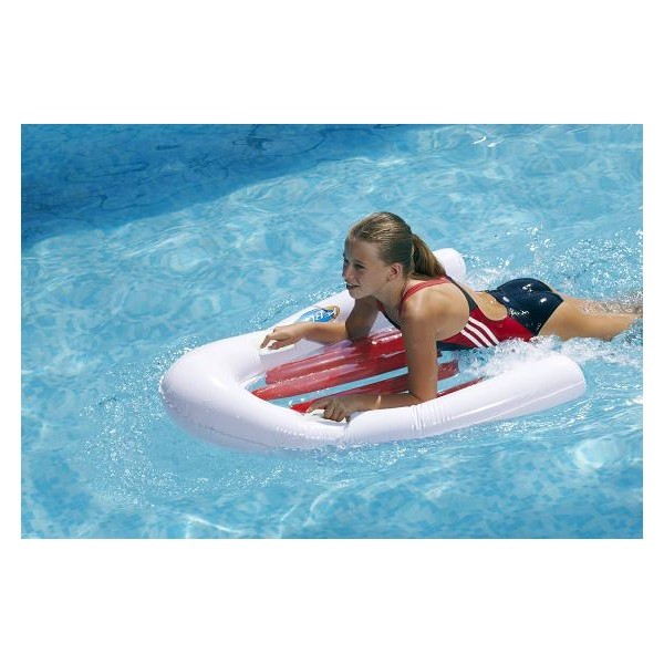 Planche De Surf Gonflable Blanche 150 Cm – Accessoire Fun Pour Piscine, Plage Ou Déguisement !