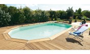 Piscine en bois hors-sol Maéva 700 avec escalier sous liner