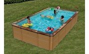 Piscine Azteck hors-sol rectangle 5.60 x 4.05 m 