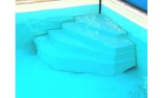 Escalier piscine d'angle Cybèle, hauteur 80cm