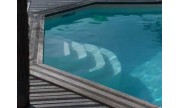 Escalier piscine Athena 1.38m, hauteur 100cm