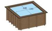 Piscine bois enterrée Maeva 3x3m