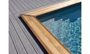 Piscine en bois hors-sol Maeva 10x5m avec escalier sous liner