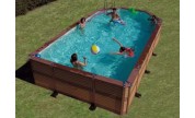 Piscine Azteck hors-sol mixte 5.60 x 4.05 m