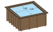 Piscine bois enterrée Maeva 3x3m