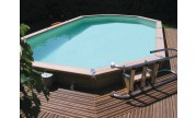 Piscine Azteck à semi-enterrer ovale 5.60 x 4.00 m