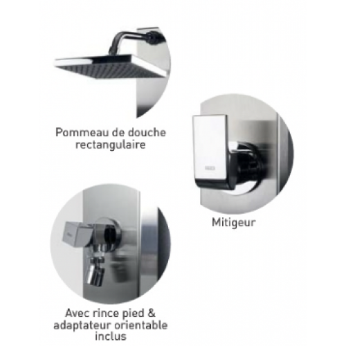 Douche solaire en acier inoxydable Classik