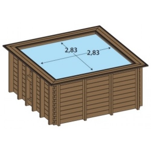 piscine bois 3m x 3m