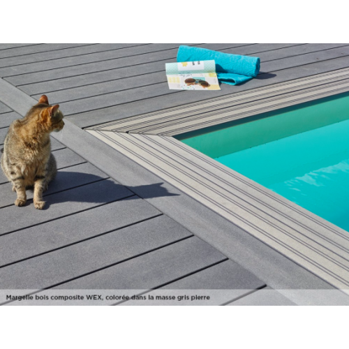 Piscine en bois hors-sol Maeva 8x4m avec escalier sous liner