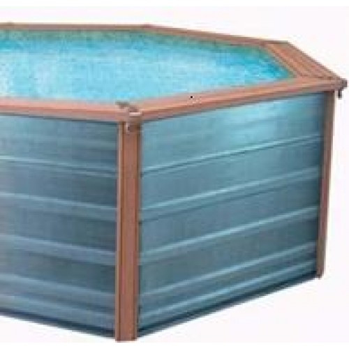 Piscine Hors Sol Bois Composite Rectangulaire Azteck™ 2.44 x 4.95 m - H  1.40 m